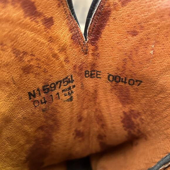 Lucchese N159754 Black Snip Toe 1883 Cowboy Boots Mens 8 EE - Picture 4 of 12